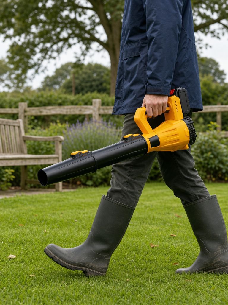 Large capacity blower with ergonomic handle