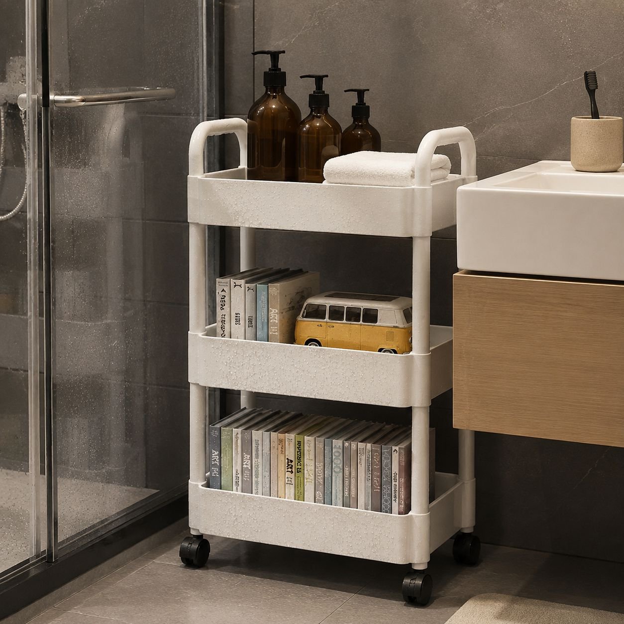 Space Saving Organizer with Multiple Shelves