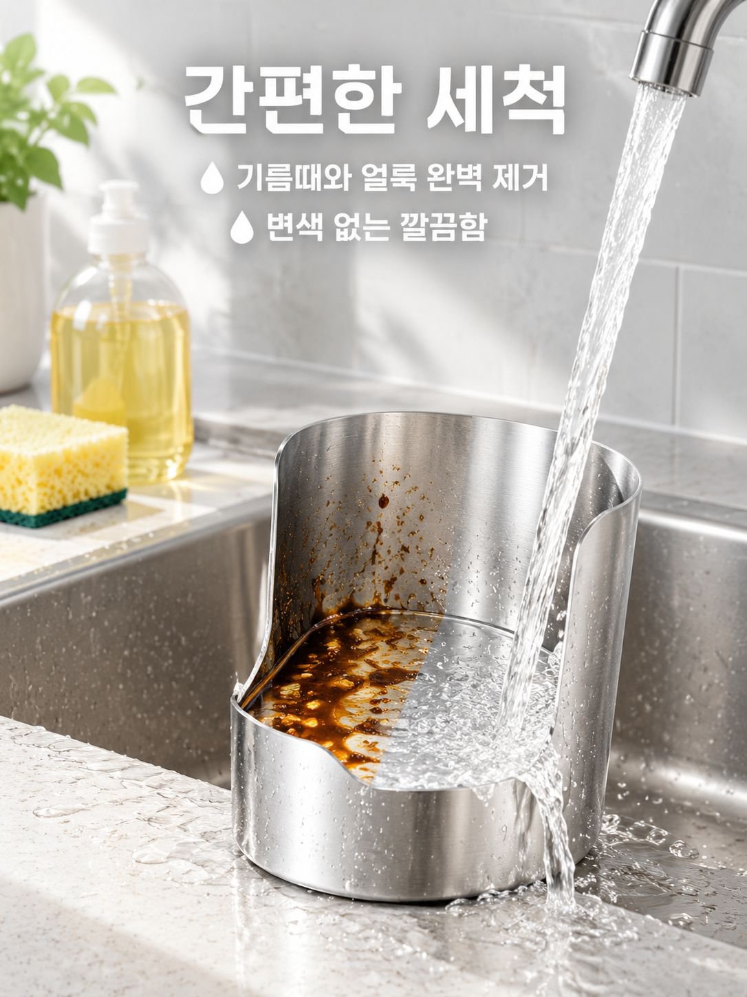 주방 위에 설치된 국자 받침대의 실용적인 모습