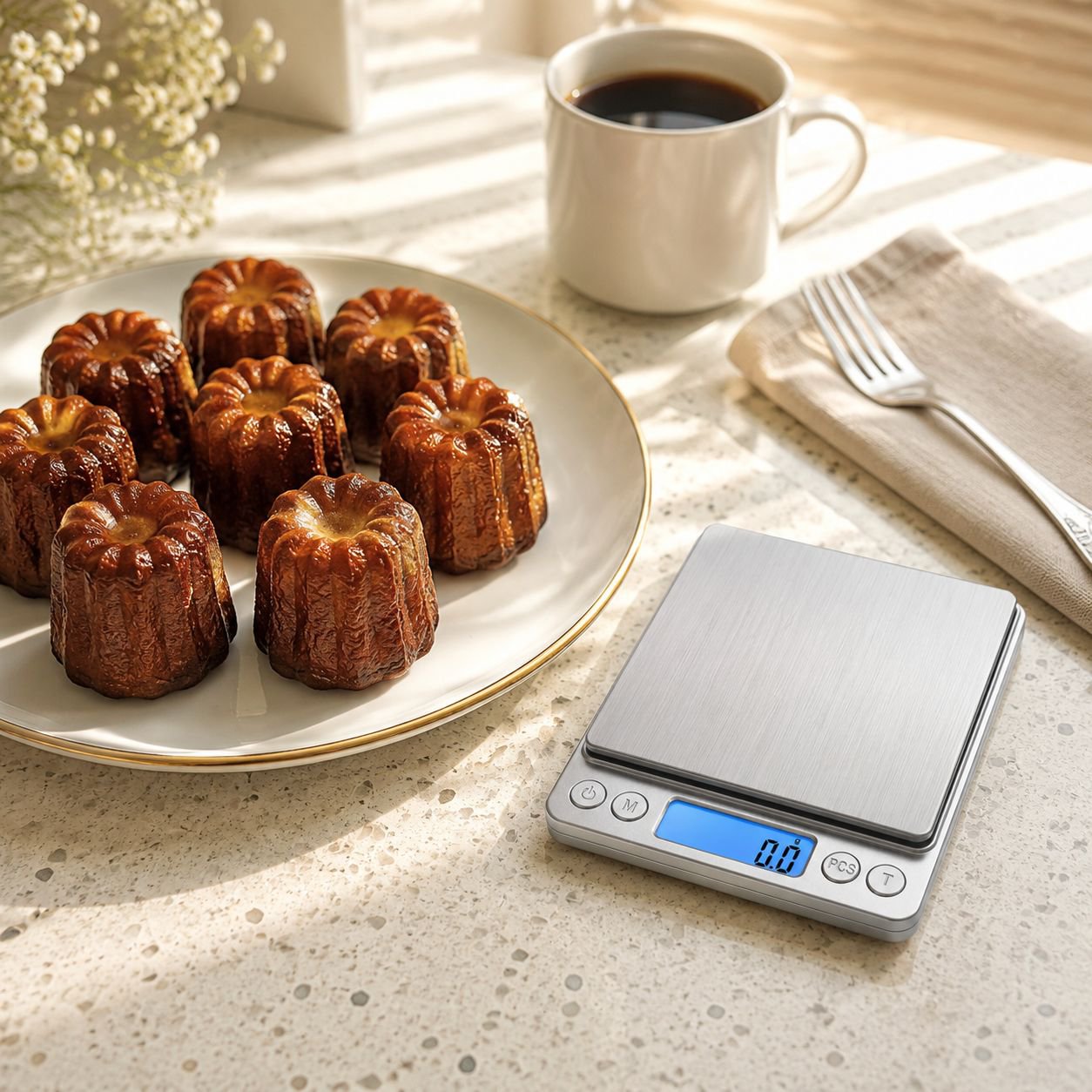 Balance de cuisine idéale pour recettes de pâtisserie en grammes