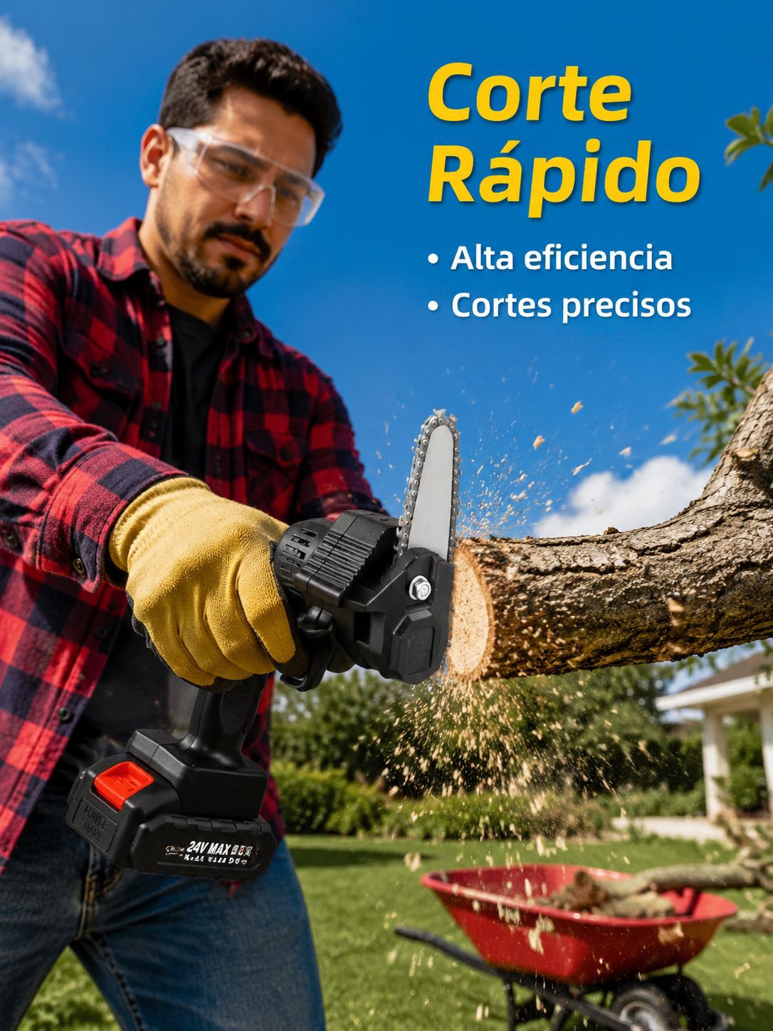 Household electric saw portable rechargeable pruning saw lithium battery small outdoor logging saw