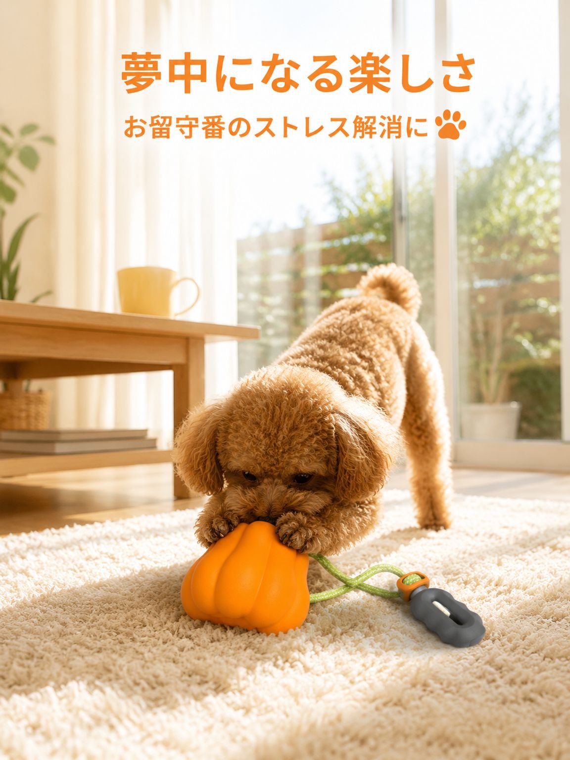 ペット用パンプキン型おもちゃ