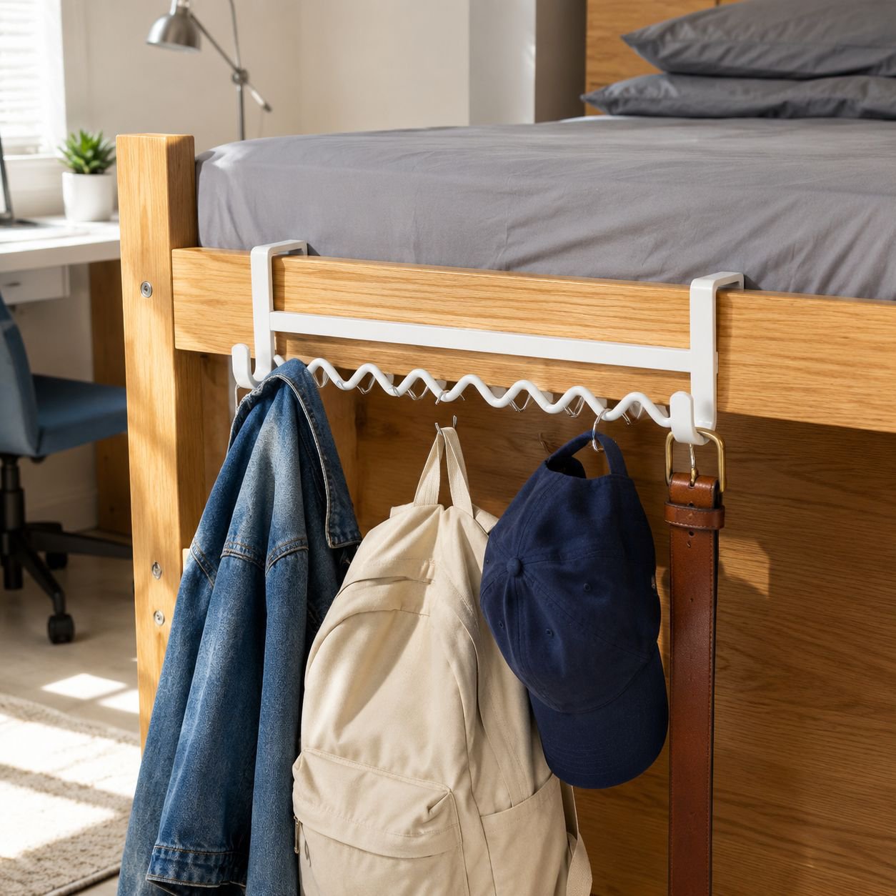 Easy to install clothes storage hook for dorms