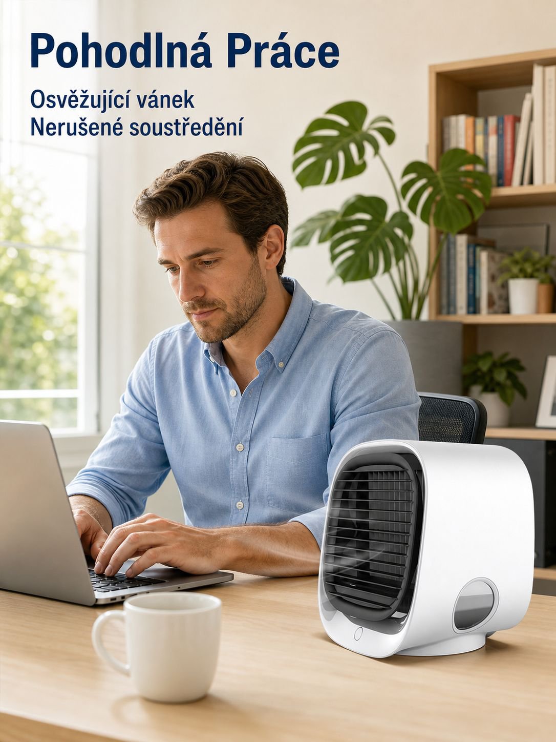 Multifunkční tichý nabíjecí klimatizační ventilátor pro domácnost a kancelář