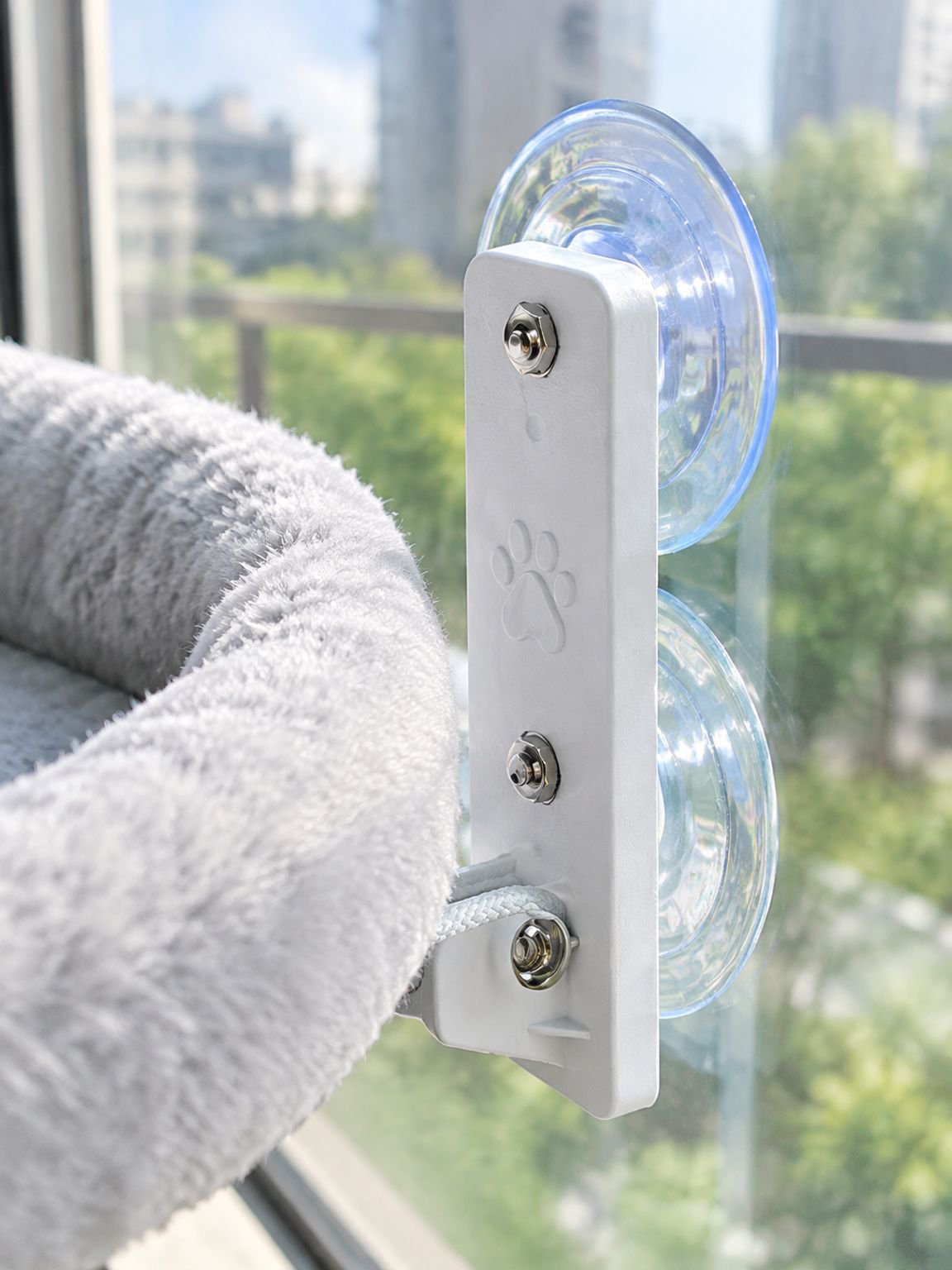 Lit suspendu pour chat avec ventouses puissantes
