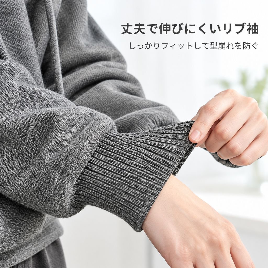 秋冬ゆったりルーズシルエットハーフボタンニット