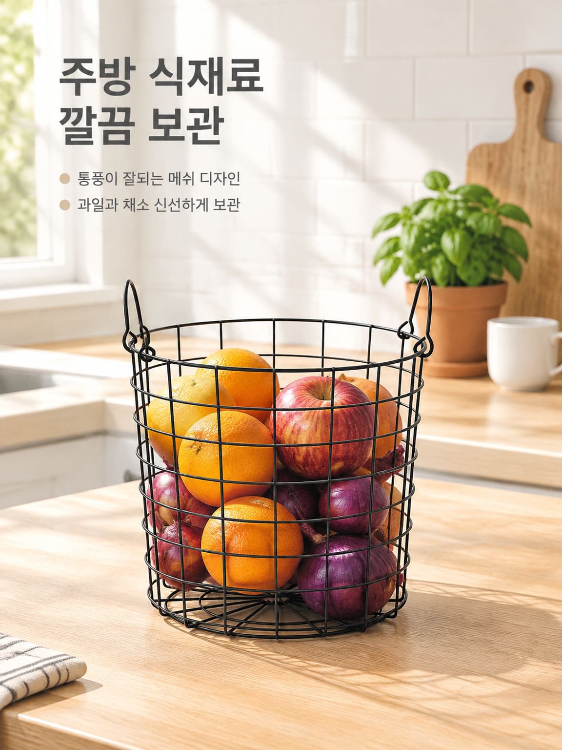 철제 수납 바구니