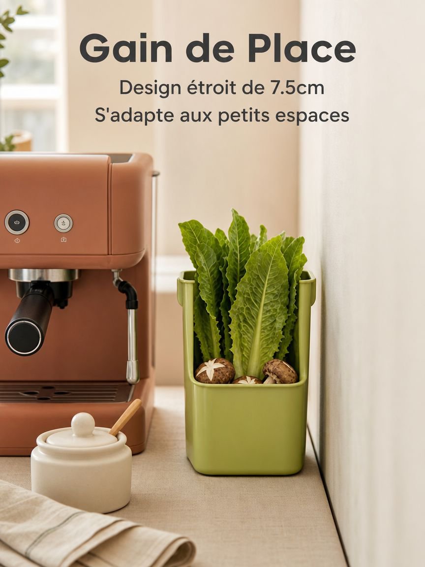 Vue détaillée de la boîte multifonctionnelle pour légumes