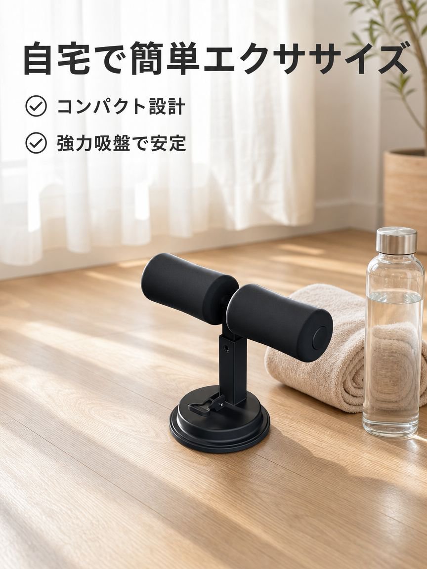 室内用スリム三重吸着シットアップバー