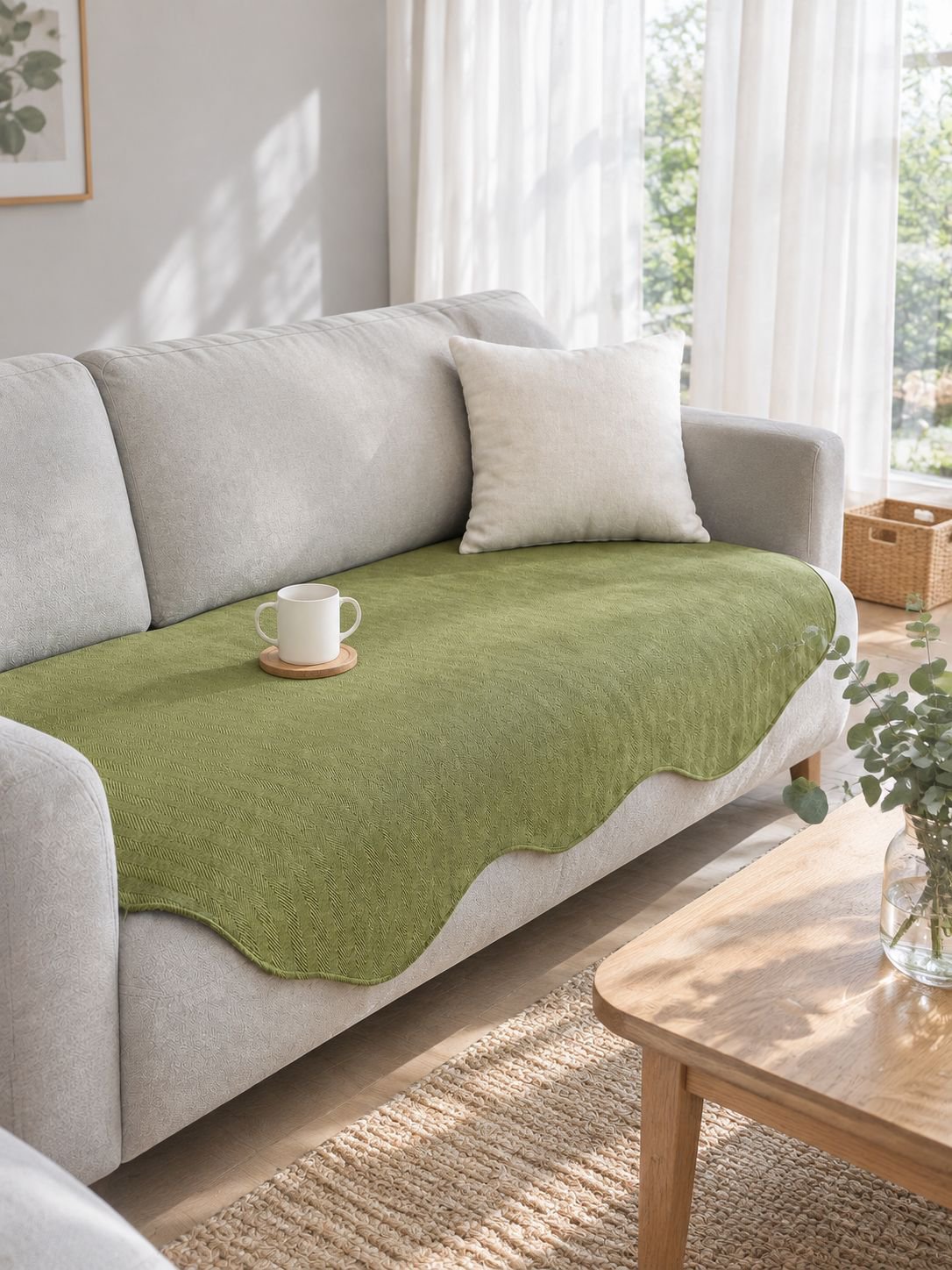Neue rutschfeste Sofaüberwurf- und Sitzkissenbezüge