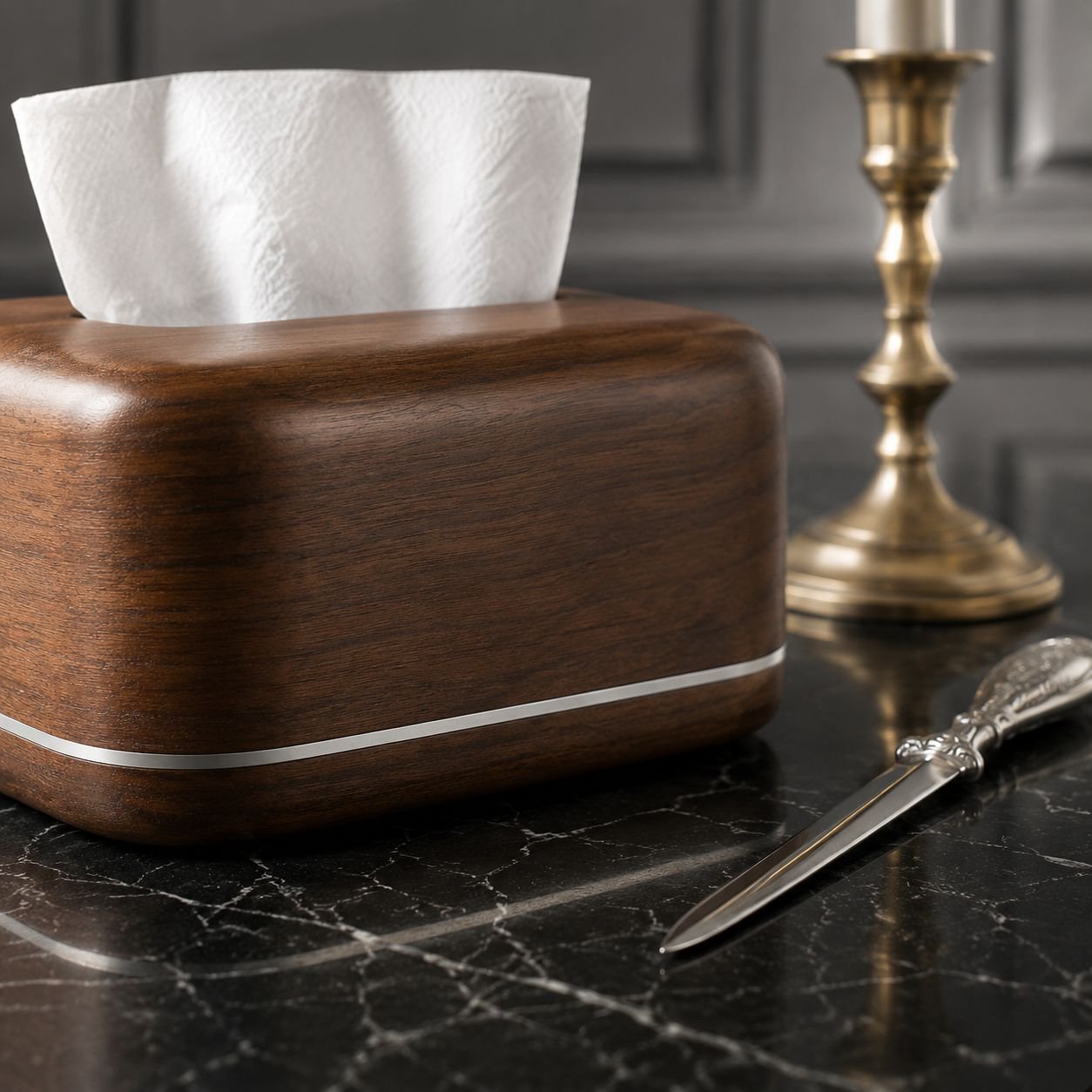 Boîte à mouchoirs design pour intérieur raffiné