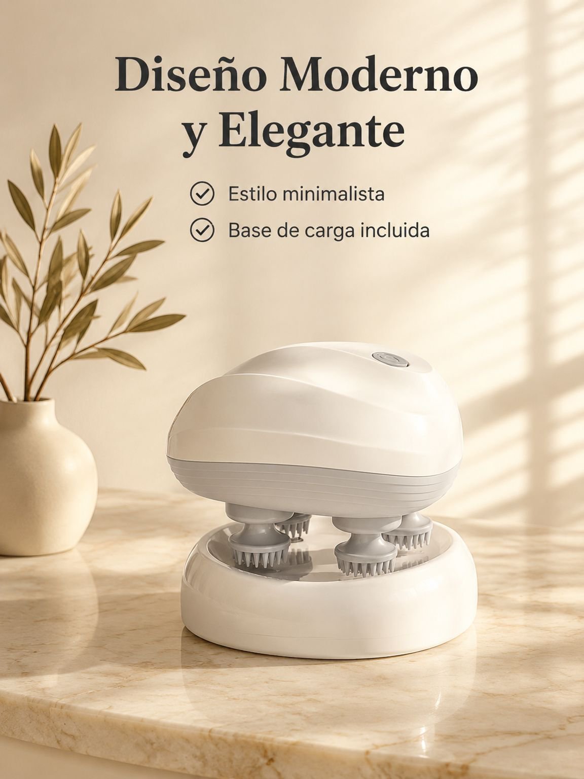 Mini masajeador de cabeza inteligente, masajeador eléctrico impermeable, fisioterapia, amasado, arte