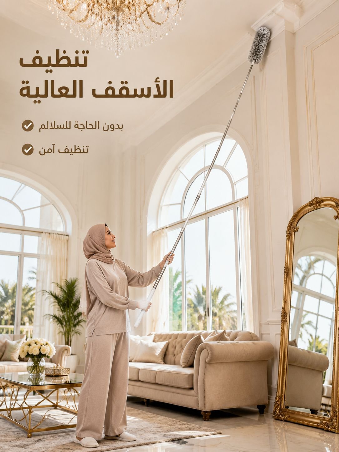 فرشاة التنظيف القابلة للتمديد الطويلة جدا 4 أمتار