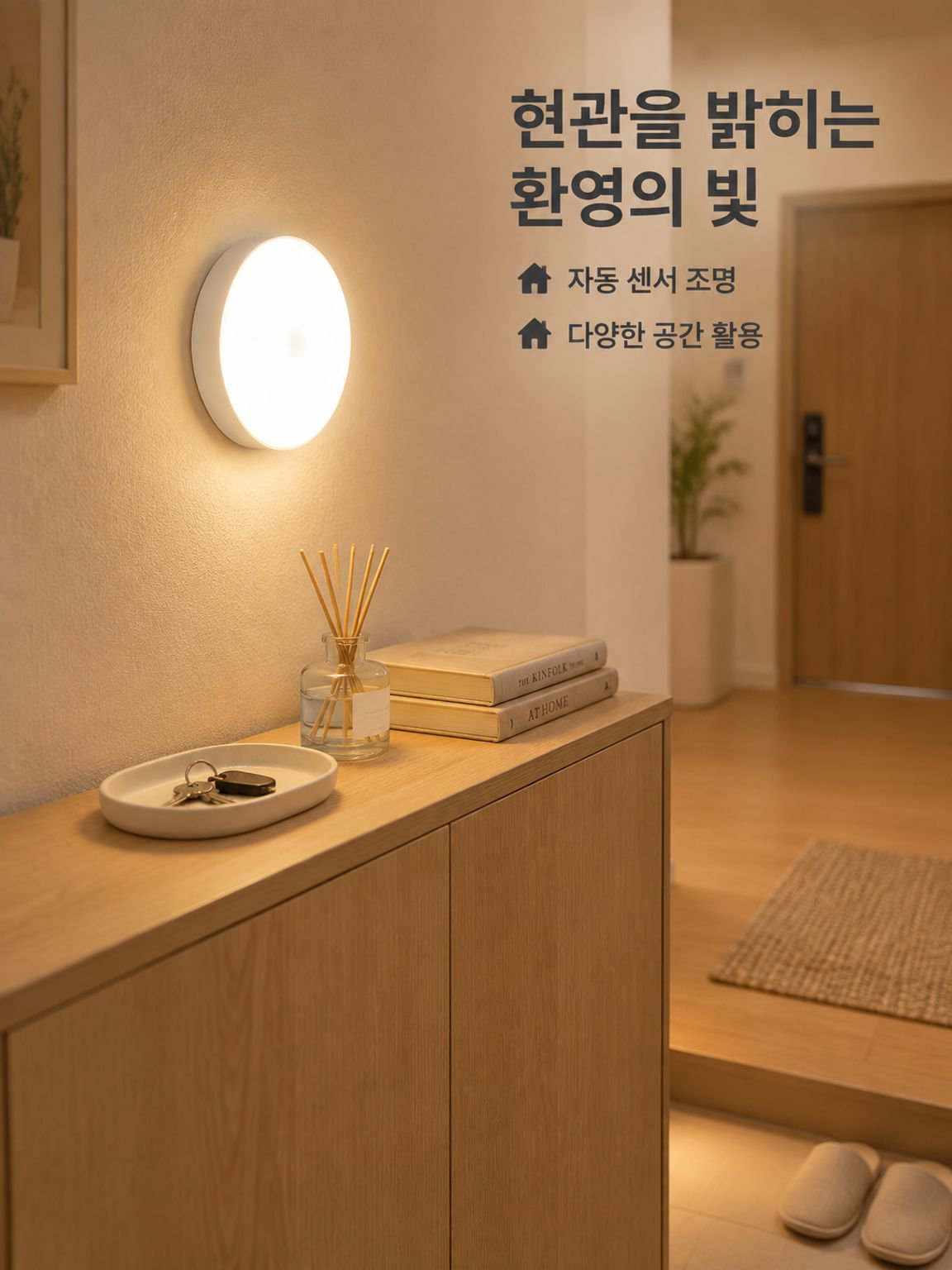 충전식 자석 센서 야간조명