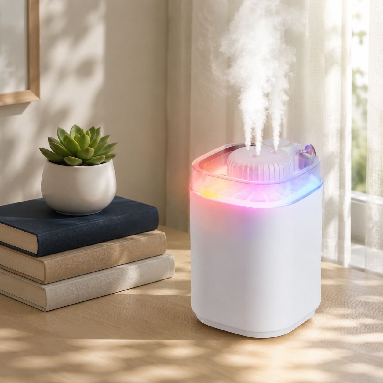 Efficient large humidifier with modern colorful design