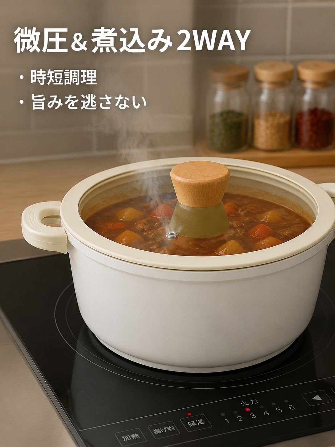 多機能アルミ製スープ鍋セット（スロークッカー・圧力鍋付き）家庭用ギフトセット