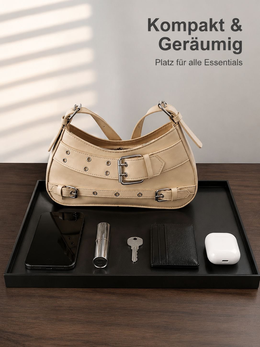 Modische Vintage Damen Tasche, Exklusives Design, Schulter- und Umhängetasche