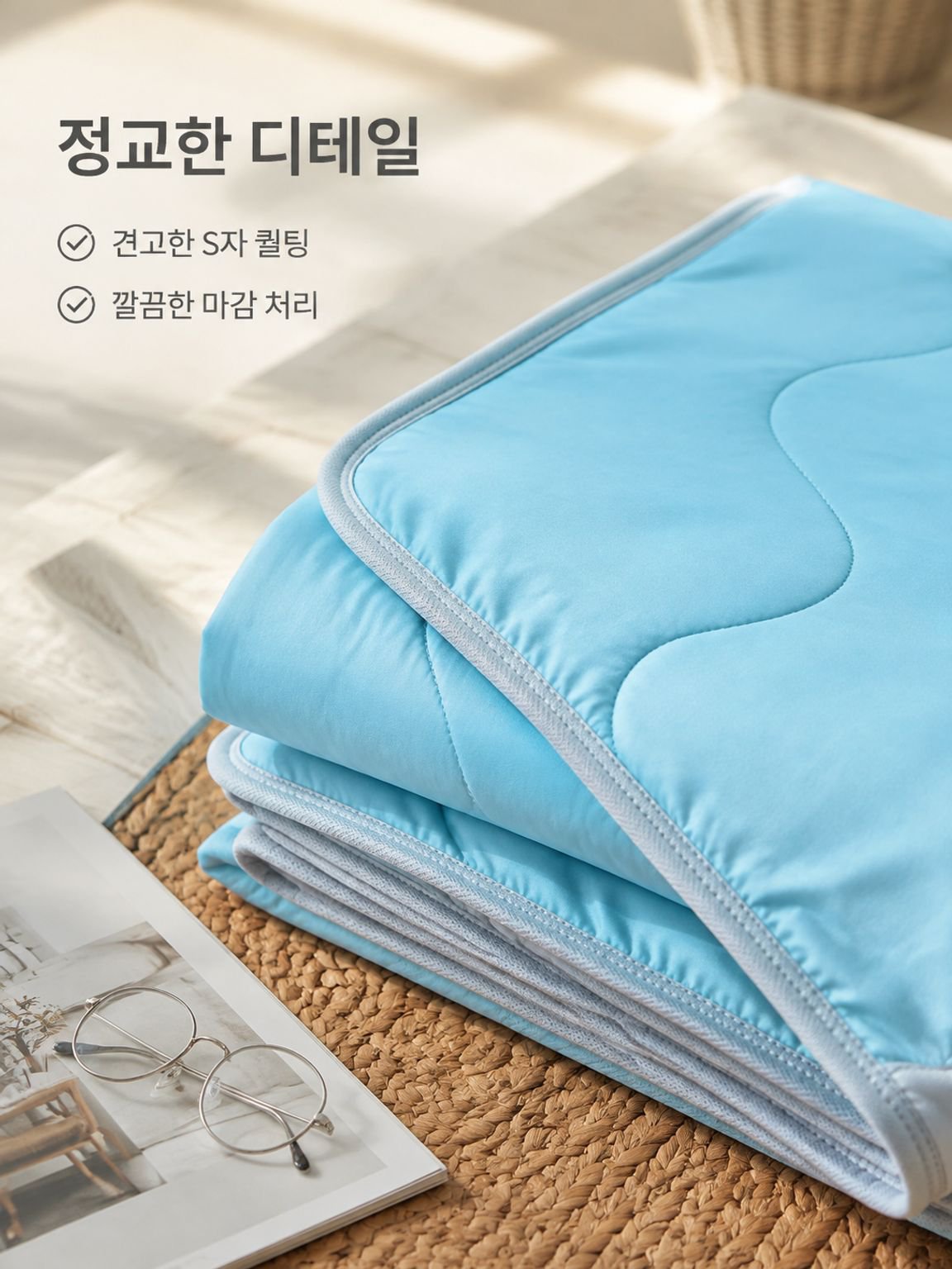 얇고 시원한 아이스 실크 여름 이불