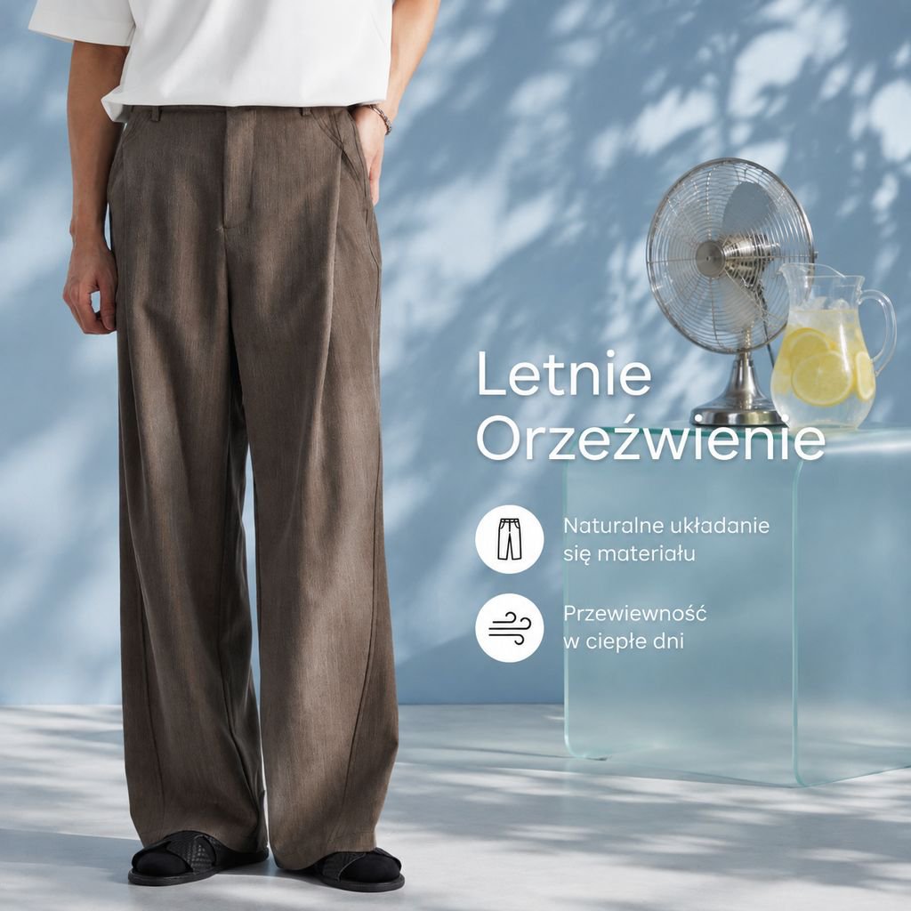 Luźne spodnie biznesowe w stylu retro dla mężczyzn