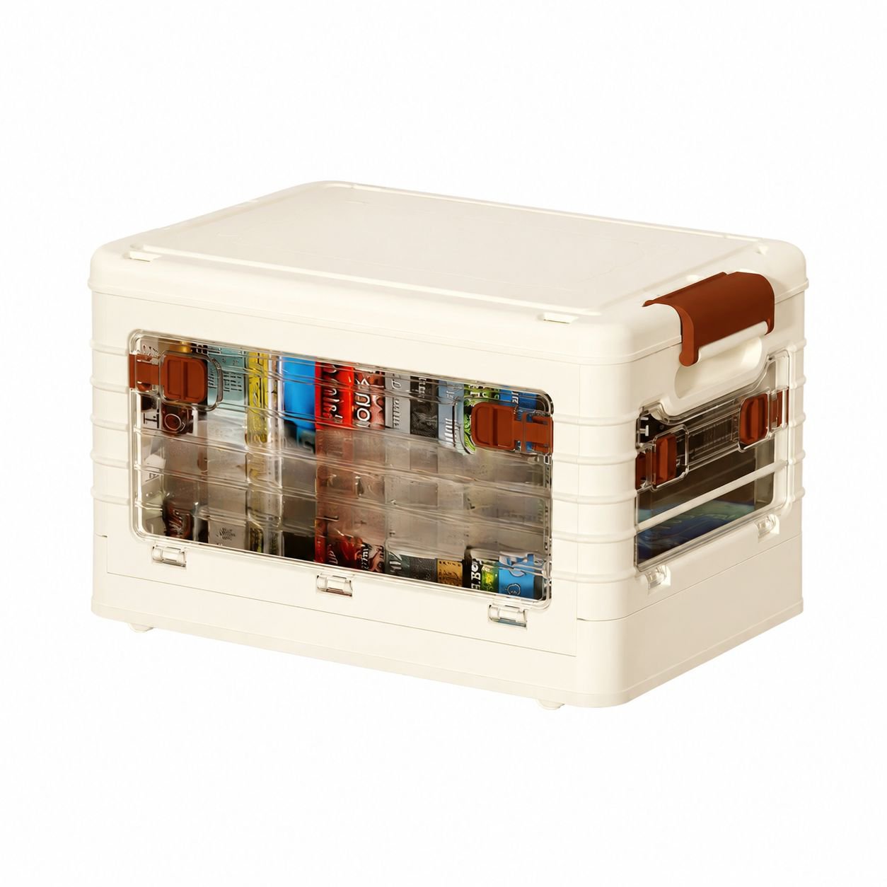 Boîte de rangement domestique pour vêtements, pliable et transparente pour armoire