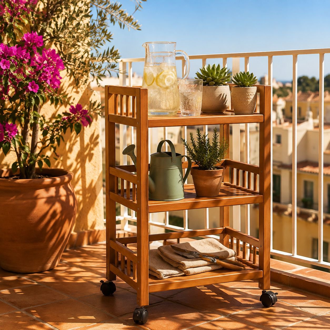 Manillar ergonómico del carrito multifuncional
