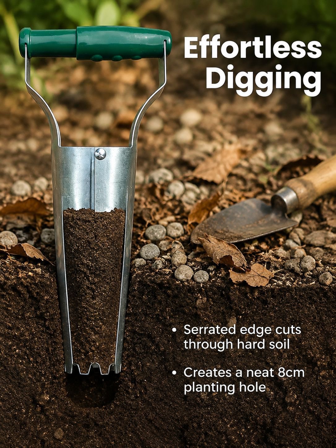 Hole punching device for vegetable planting
