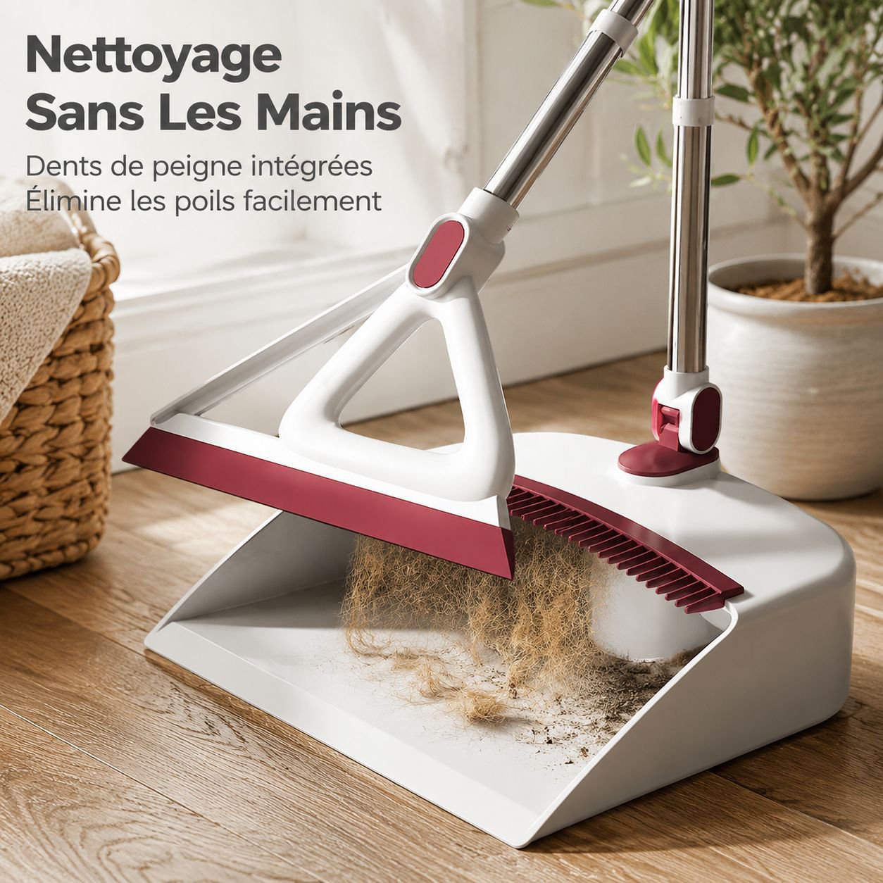 Balai-raclette triangulaire pour sols