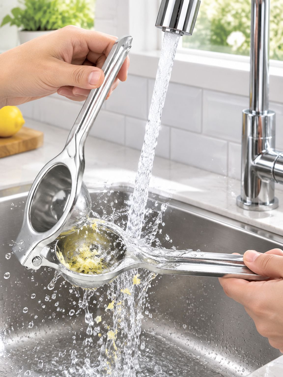 Manual squeezer with non-slip grip for better control
