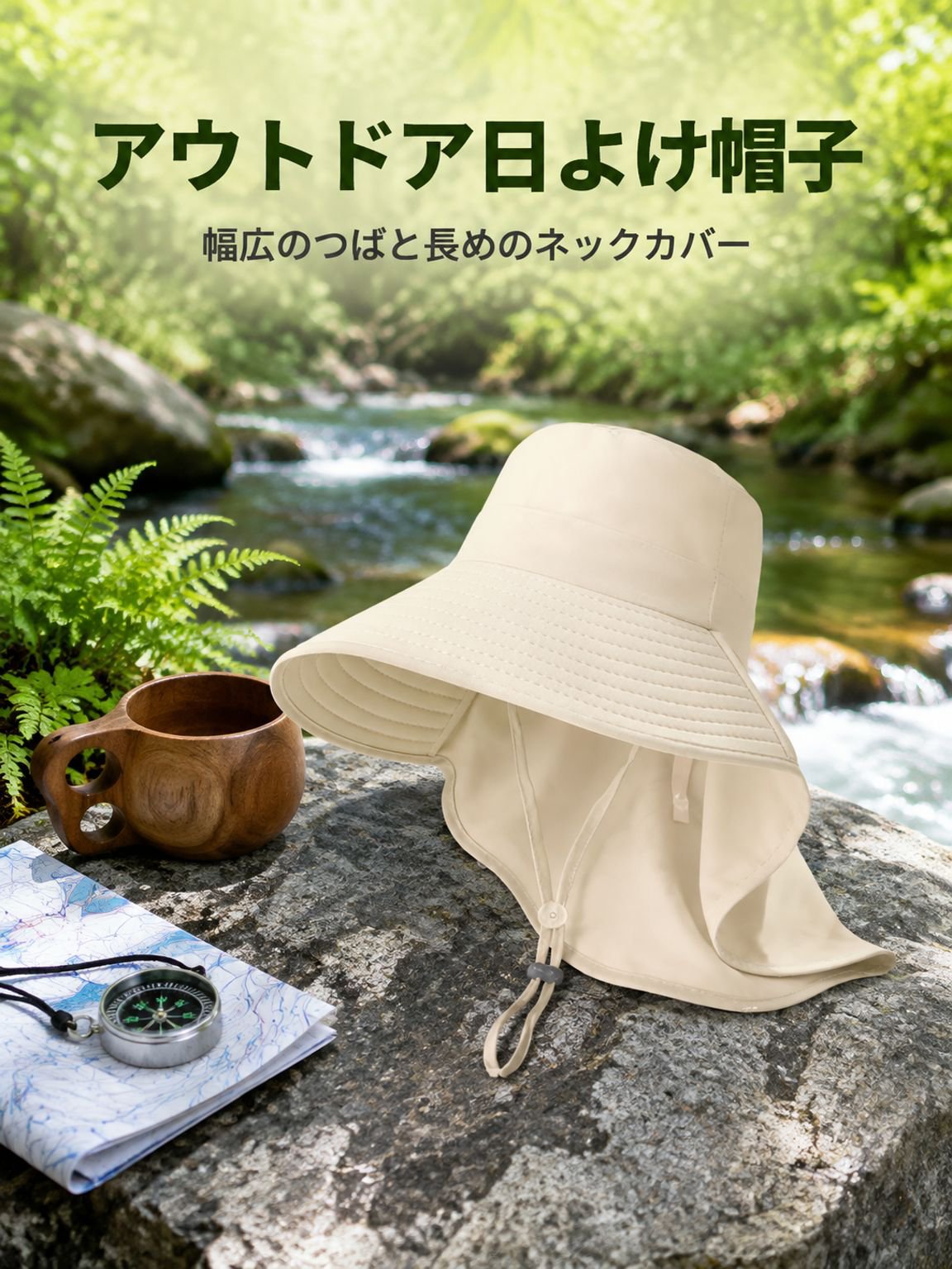 軽量通気性登山用サンハット