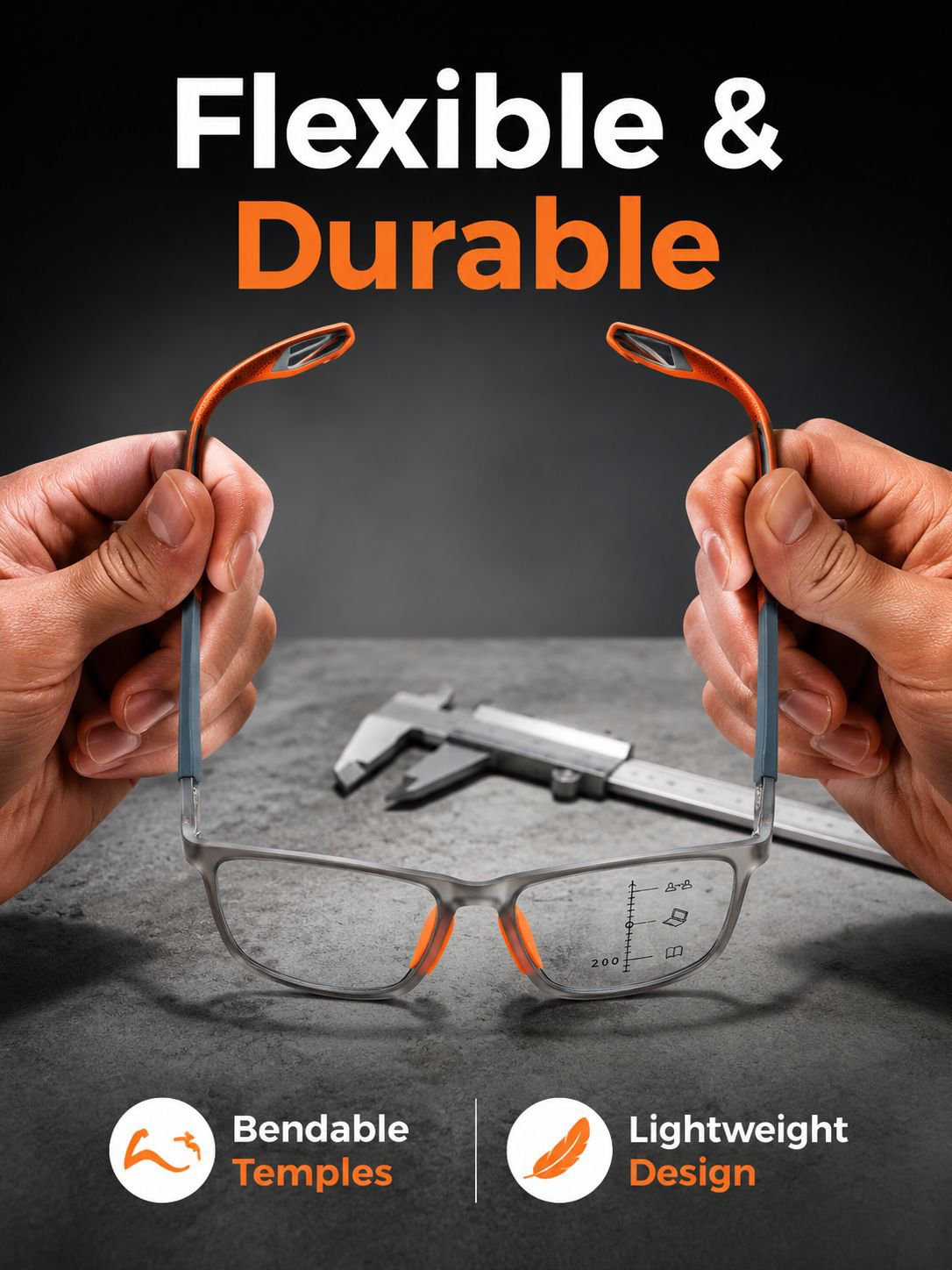 ✨Photochromic multifocal reading glasses(Indestructible / Smart Zoom / No Dizziness)