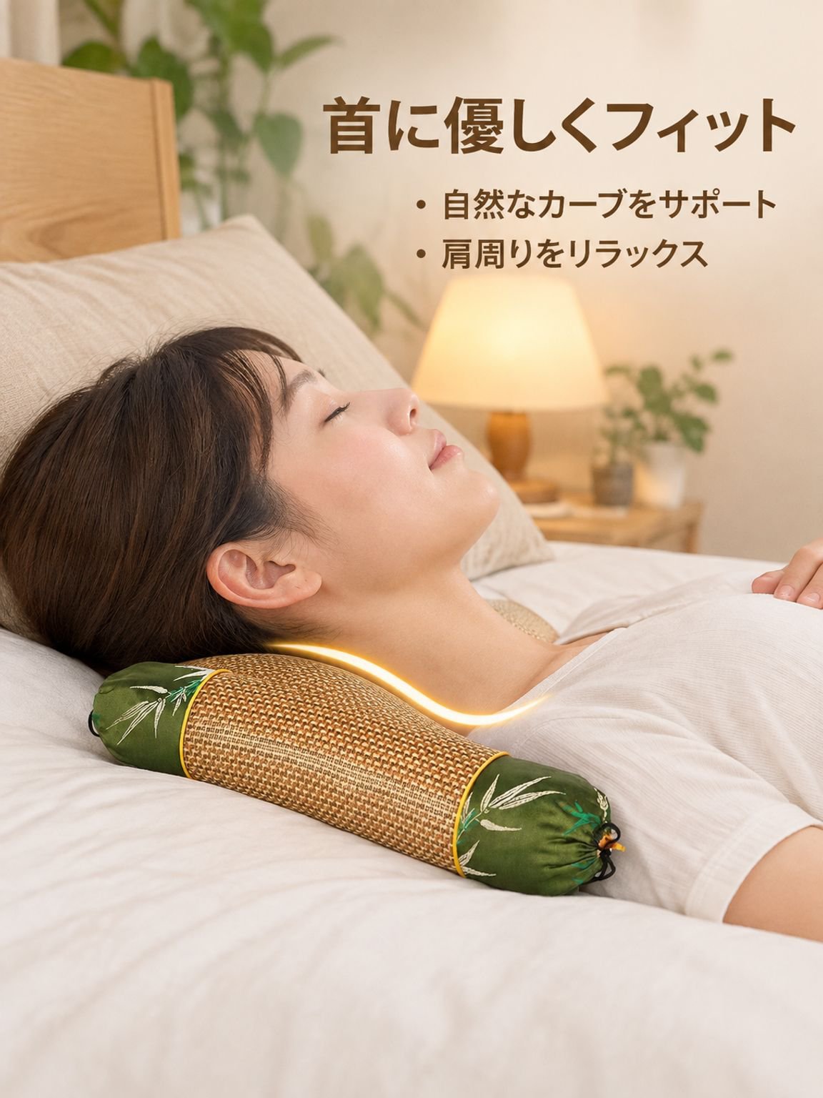 夏用家庭用首元ひんやりツタマット枕