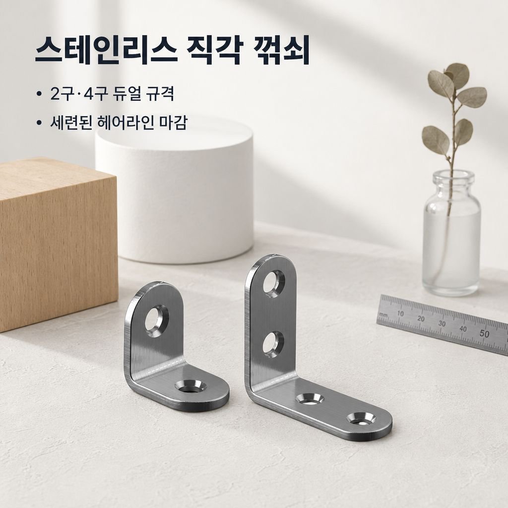 스테인리스 90도 직각 코너 브라켓 선반 받침 가구 보강 연결 철물