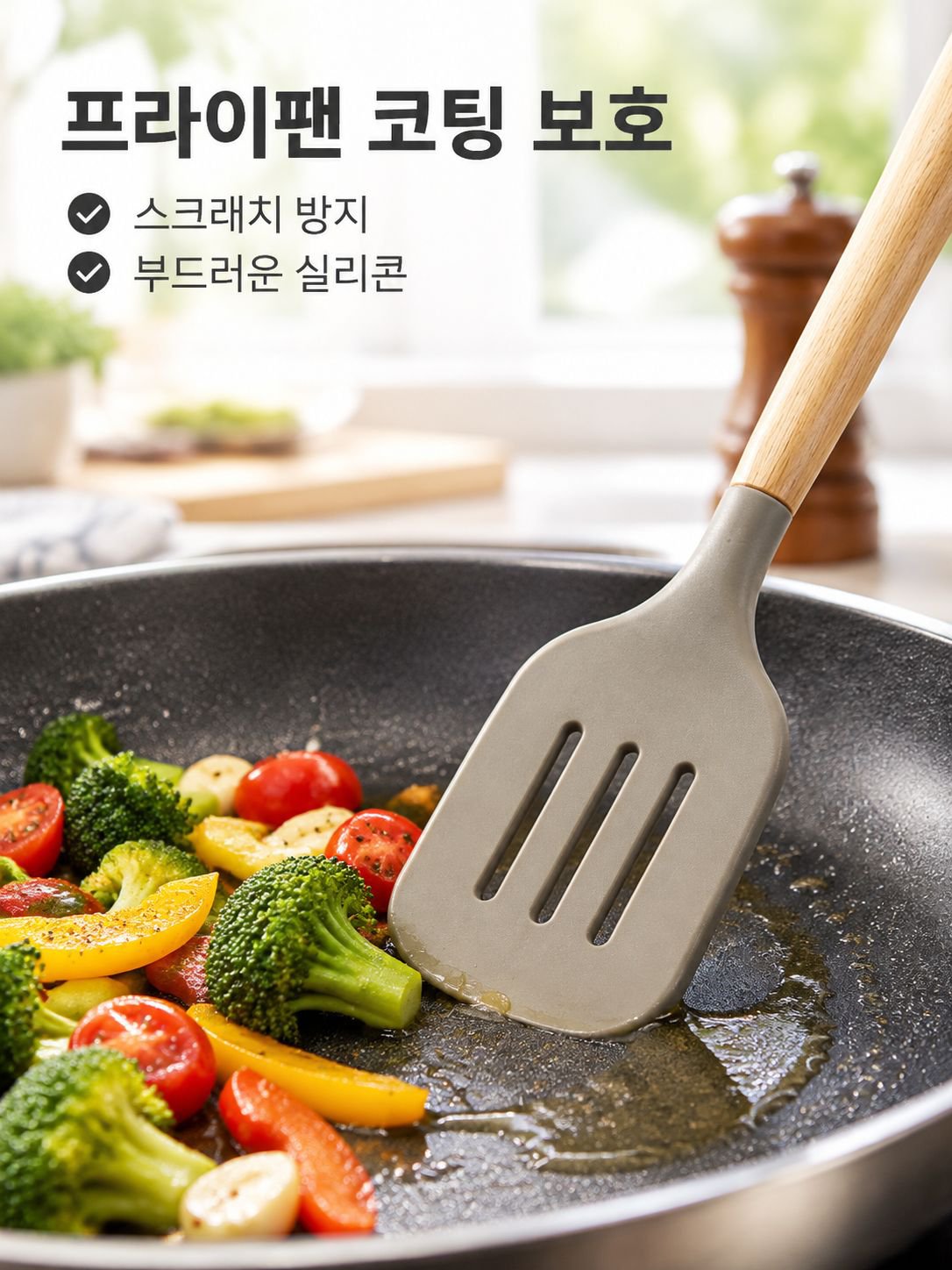 주방용 다기능 실리콘 주걱 세트