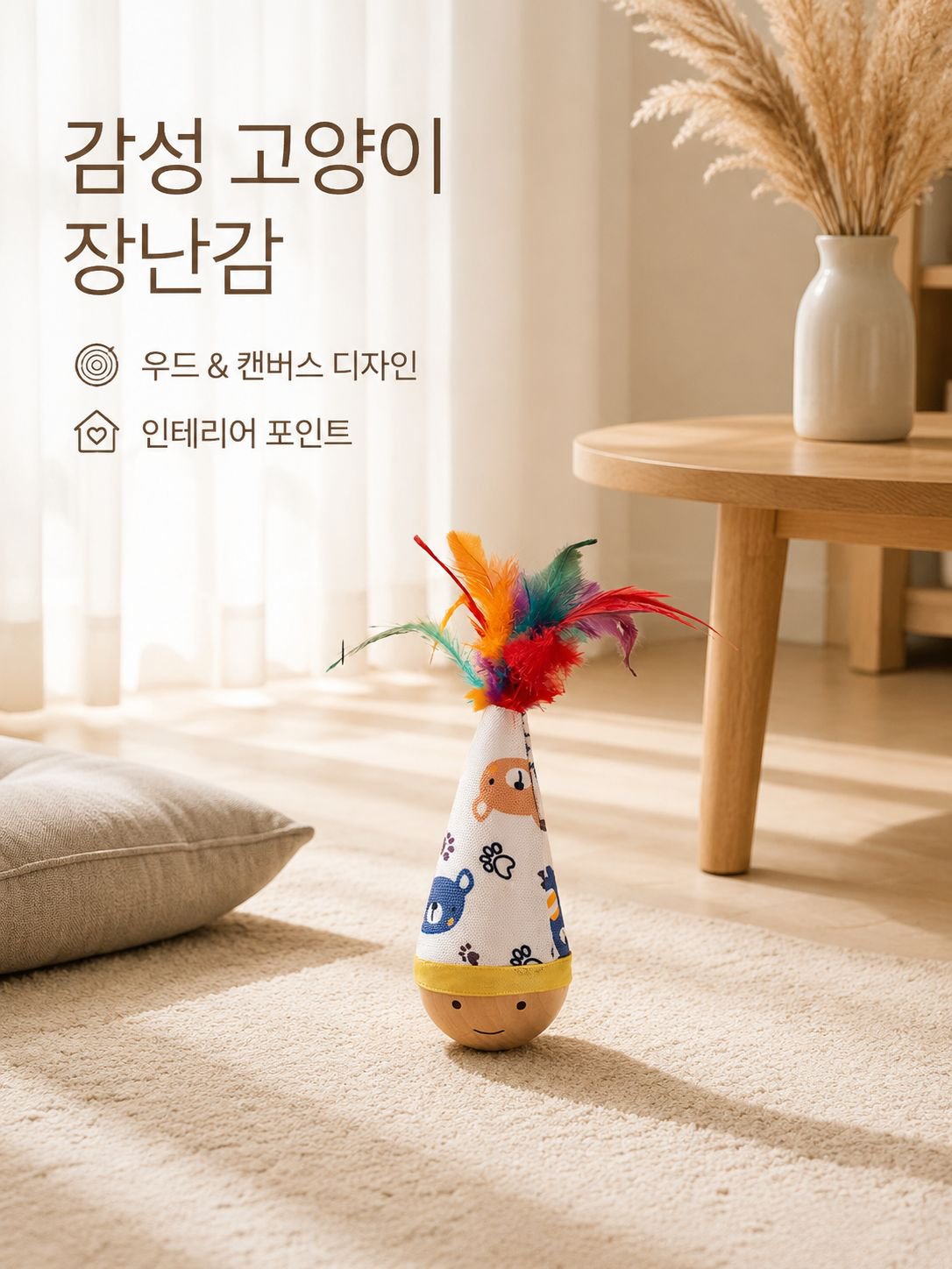 넘어지지 않는 고양이 장난감 스트레스 해소 아이템