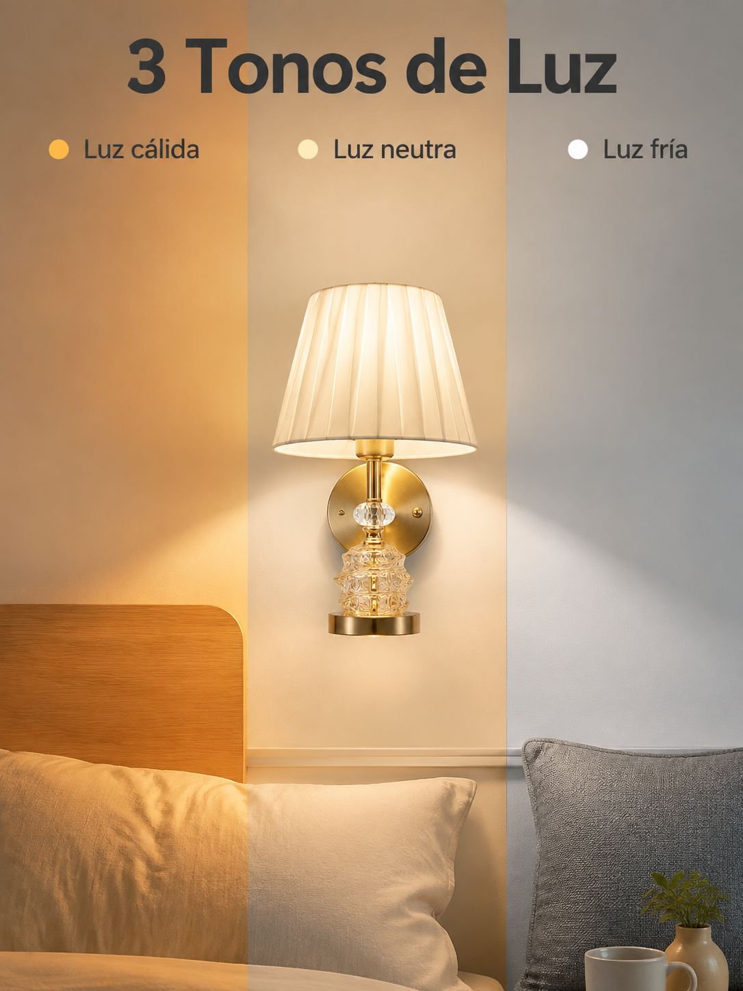 Lámpara LED moderna para dormitorio