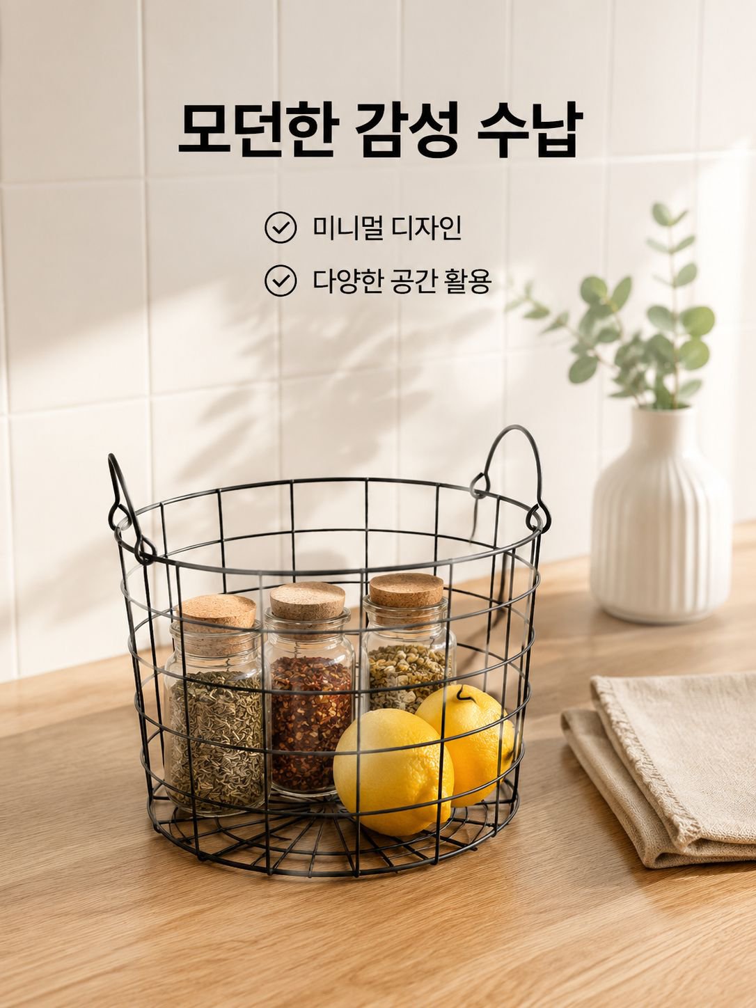 철제 수납 바구니