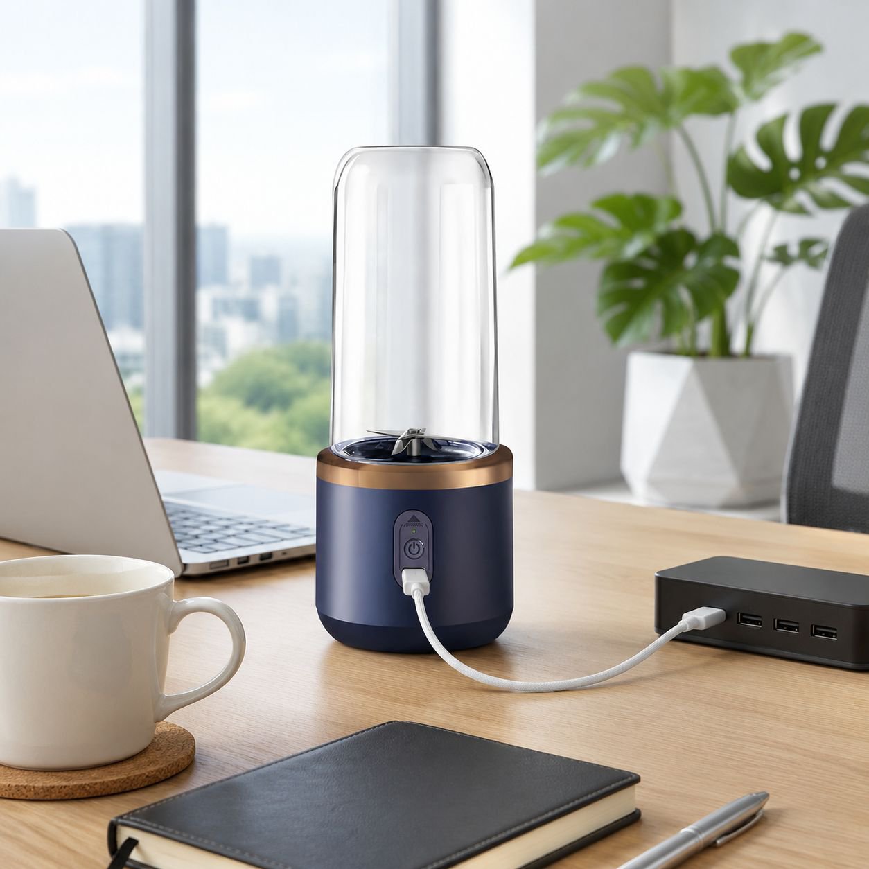 Juicer with USB rechargeable battery for travel