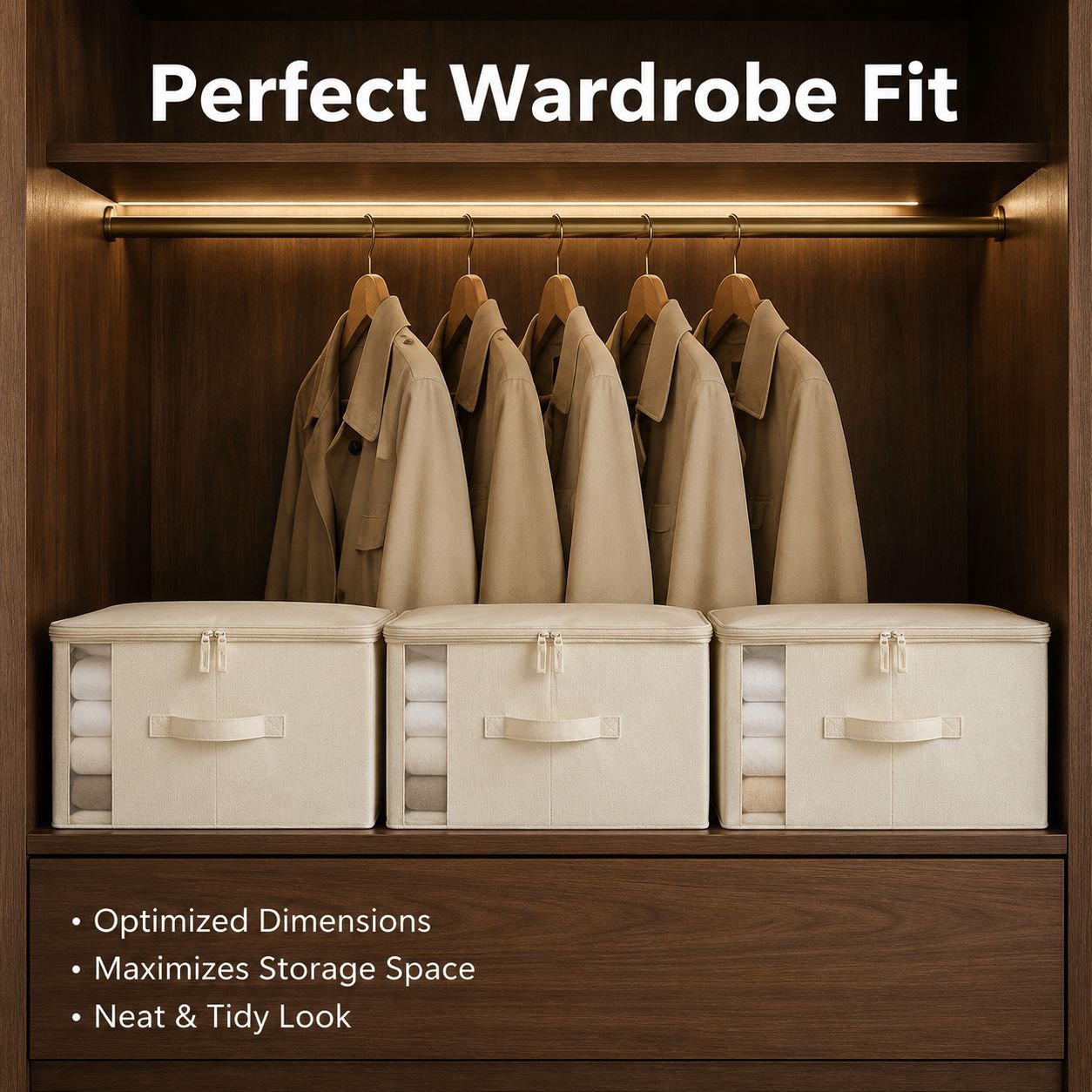 Cotton and linen foldable transparent fabric clothing storage box