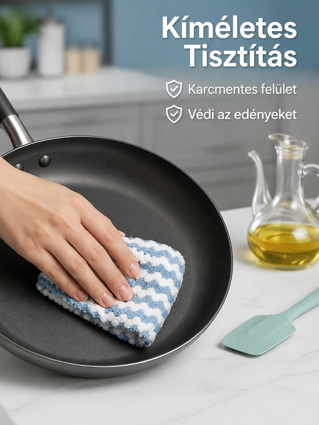Tartós és nedvszívó hullámos törlőkendő