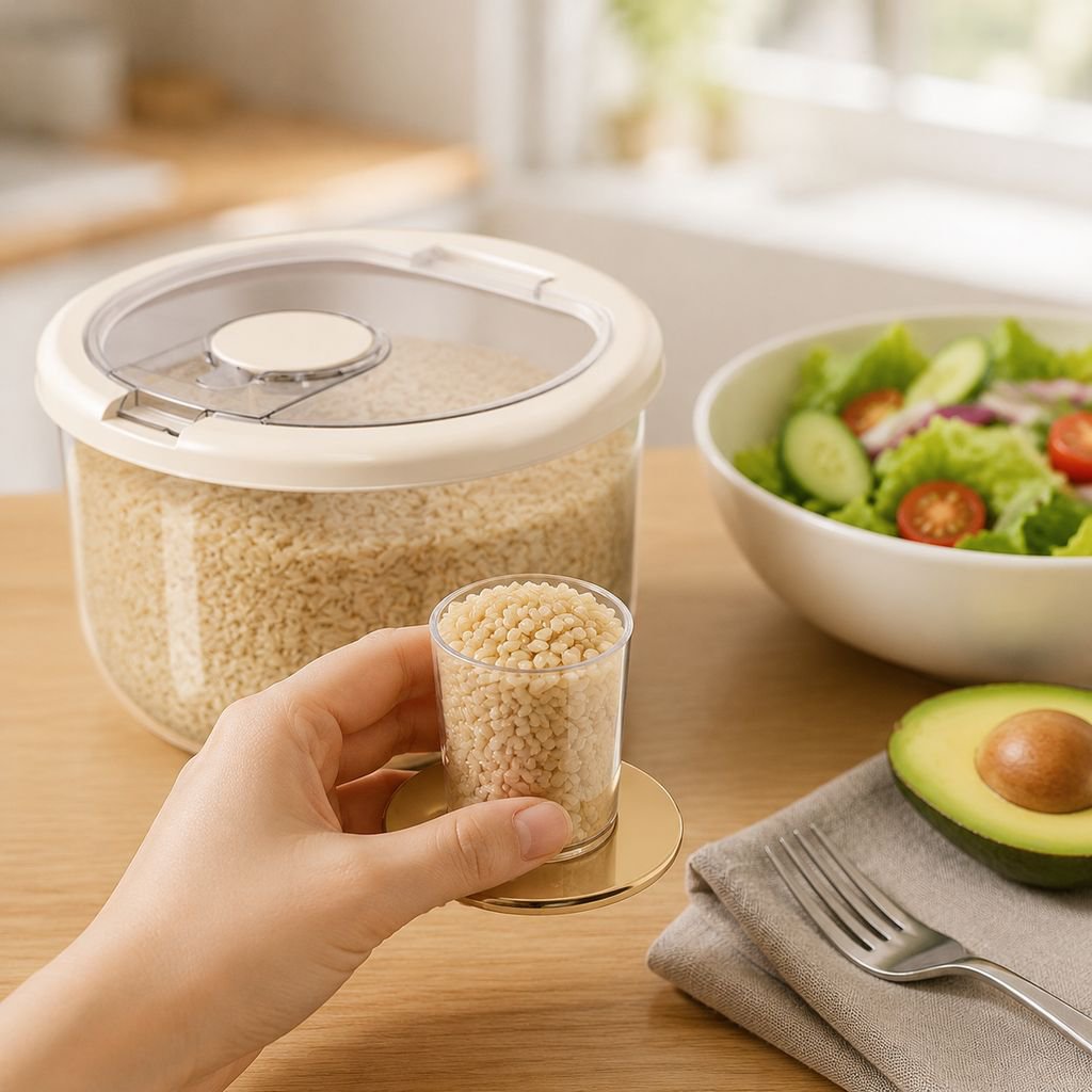 Contenedor de arroz anti humedad y anti plagas