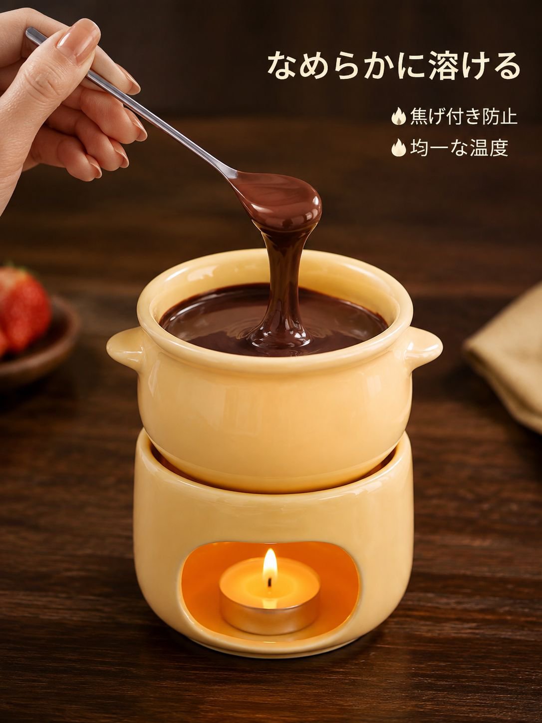 チョコレートが溶けるセラミックストーブ