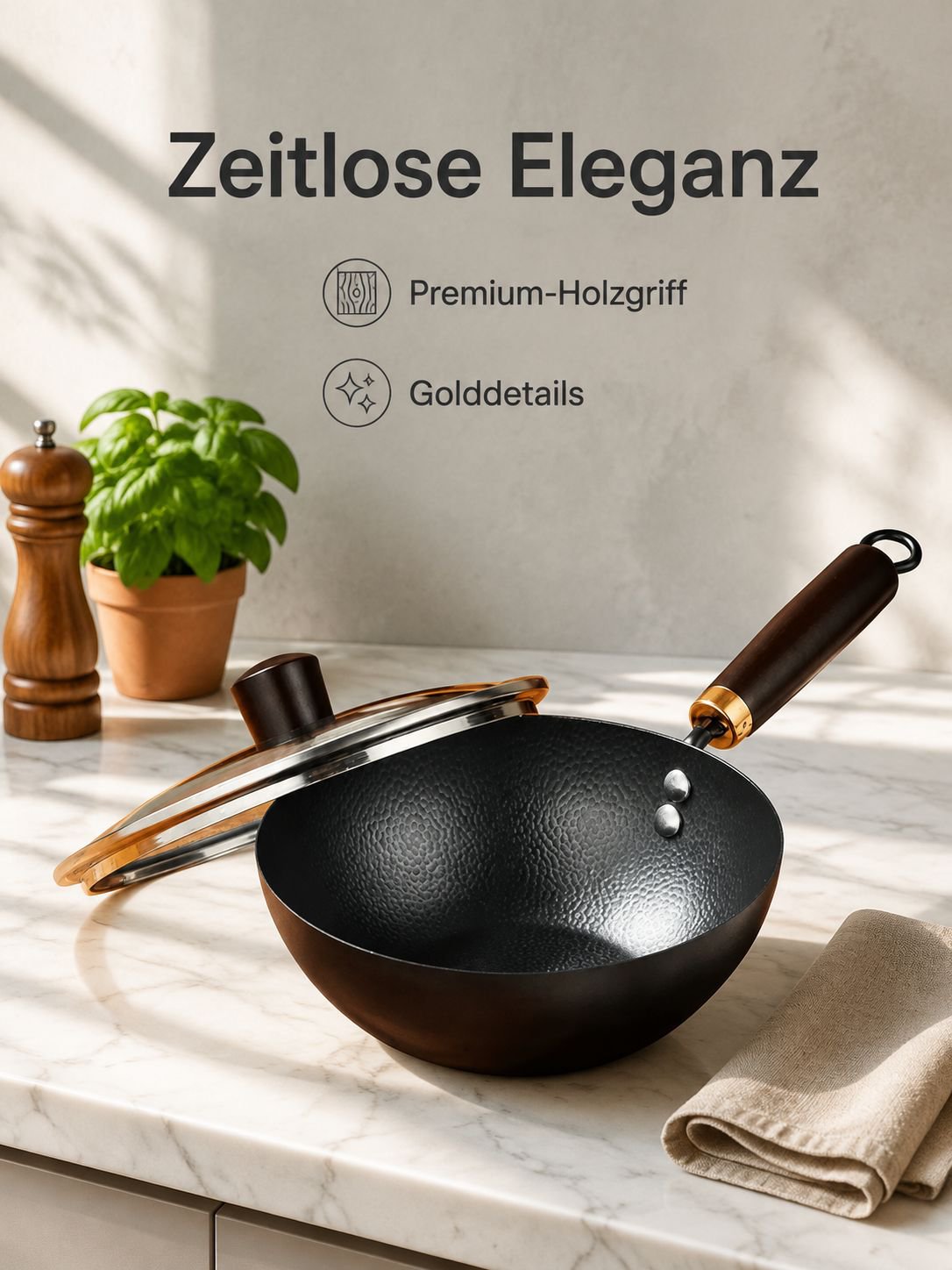 Handgemachte Hammer gemustert große Bauch Topf