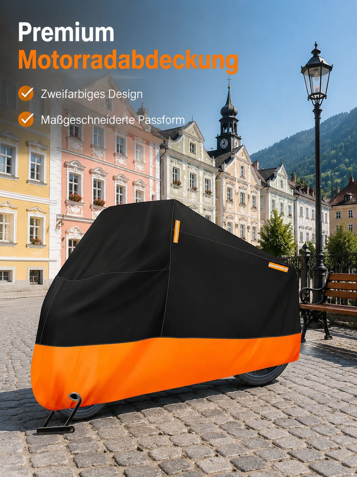 Wir bieten Motorradabdeckungen, Regenschutz und Sonnenschutz an.