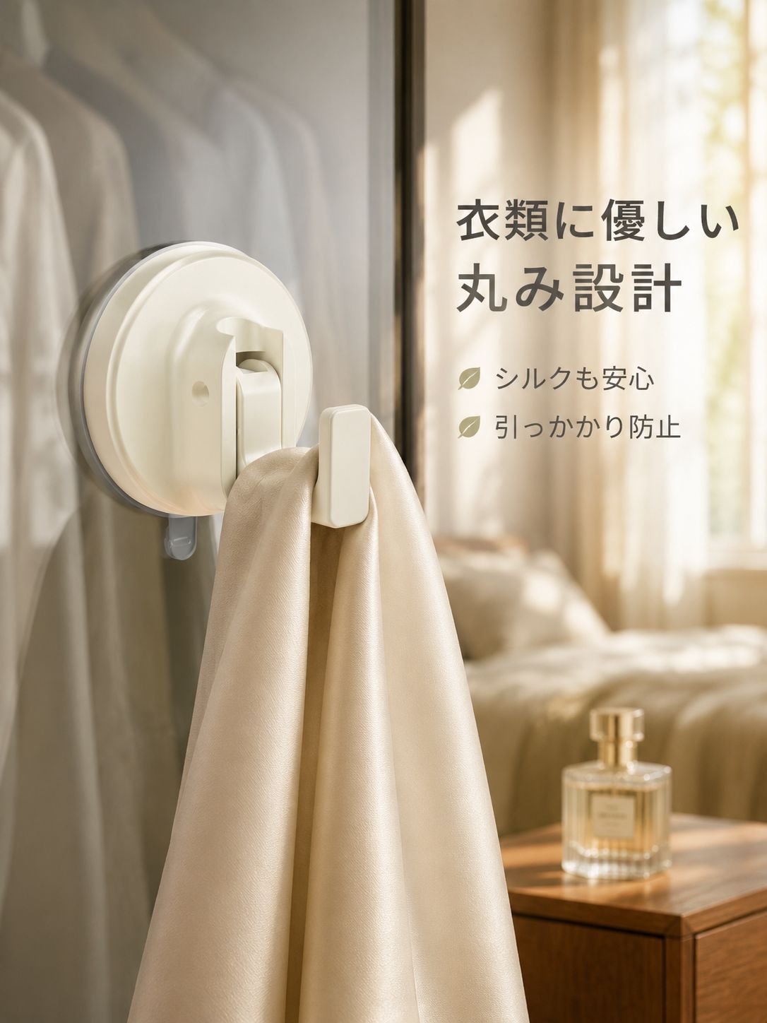 吸盤付き洋服フック