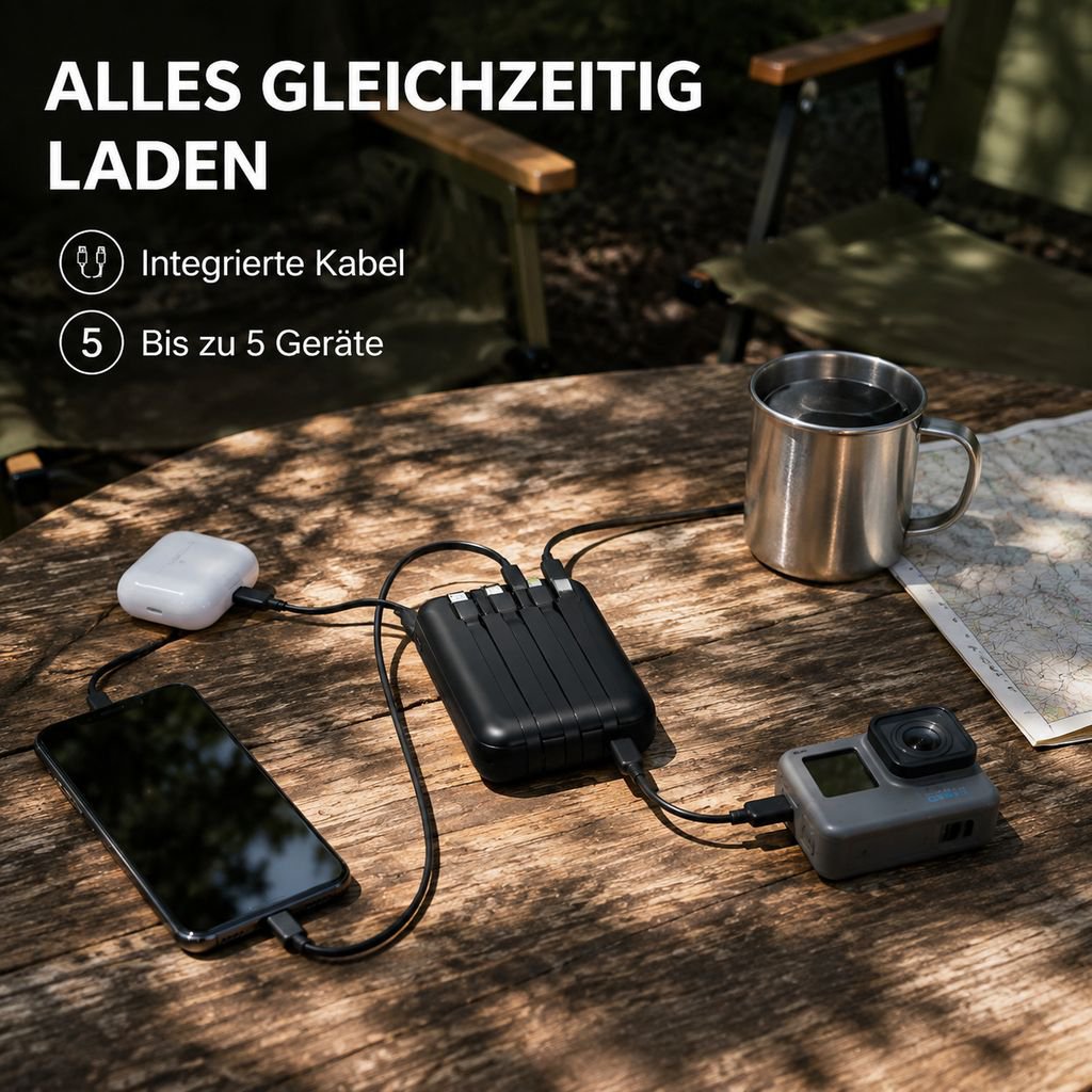 Tragbare Solarpowerbank 20000mAh mit 3C-Zertifizierung