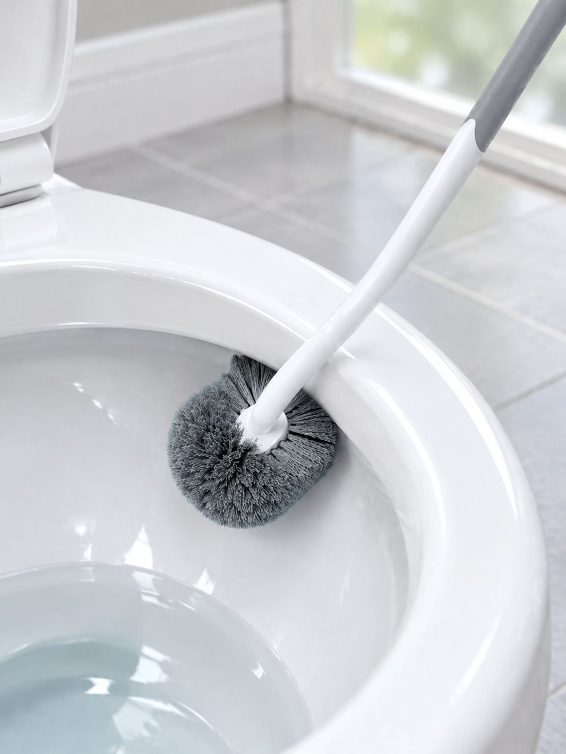 Brosse WC murale à long manche