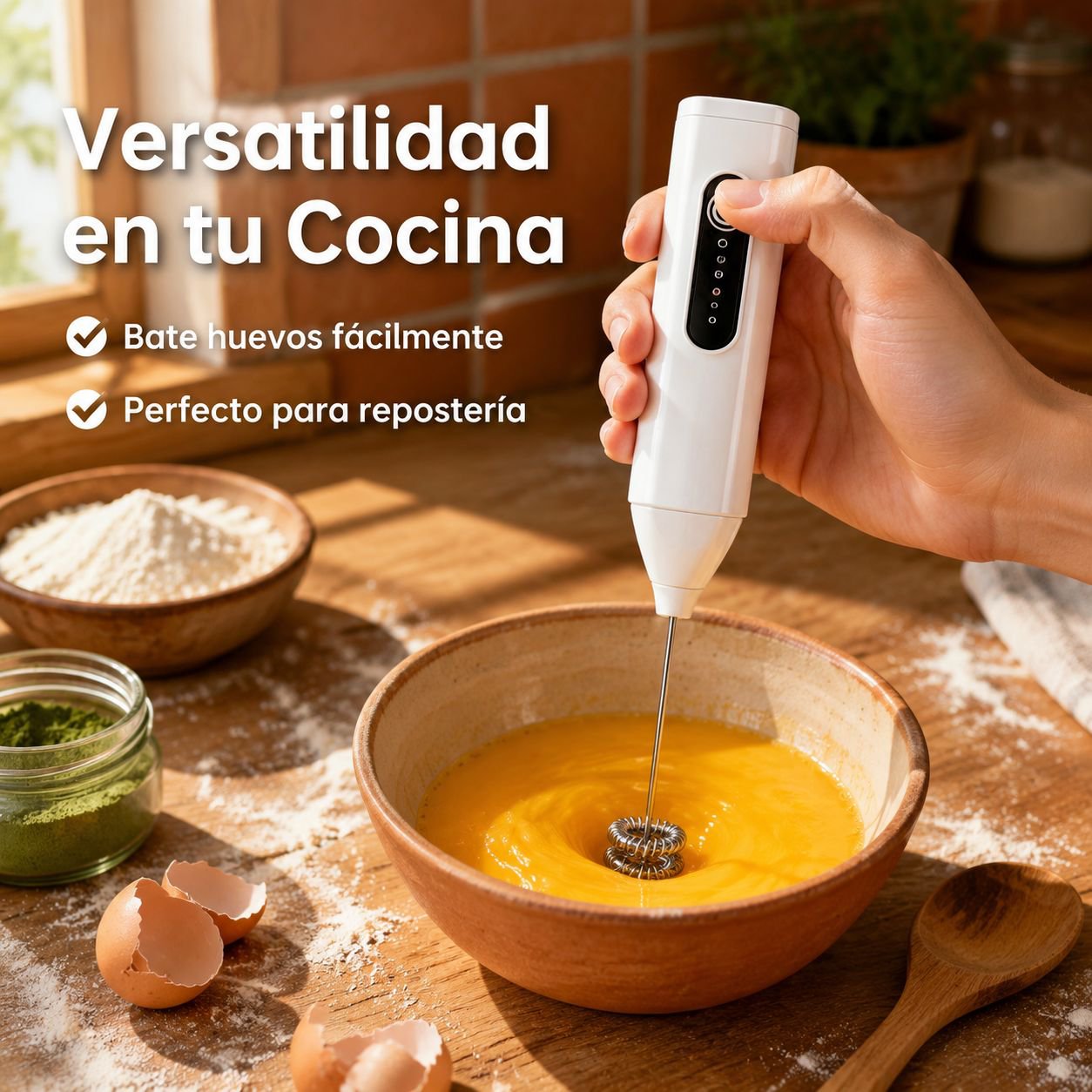 Batidor de huevos de mano para el hogar
