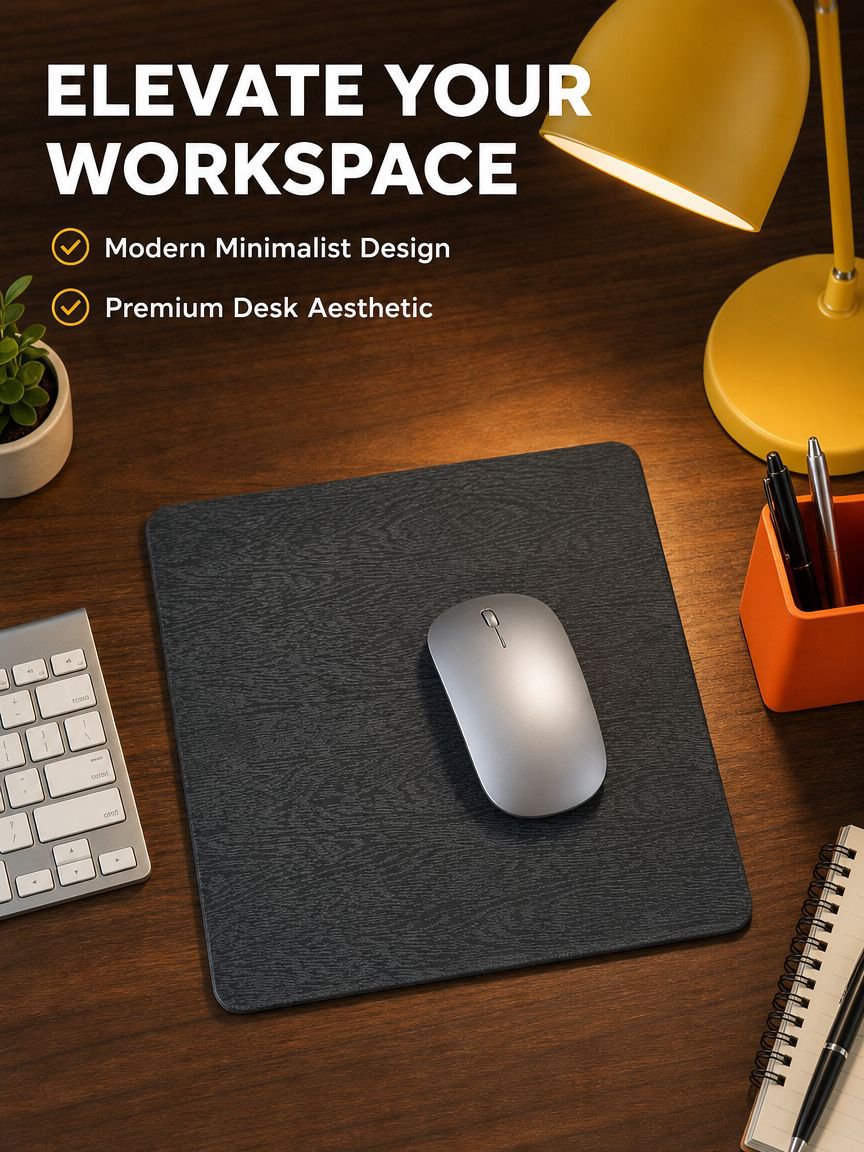 Hard waterproof wood grain mouse pad for gaming
