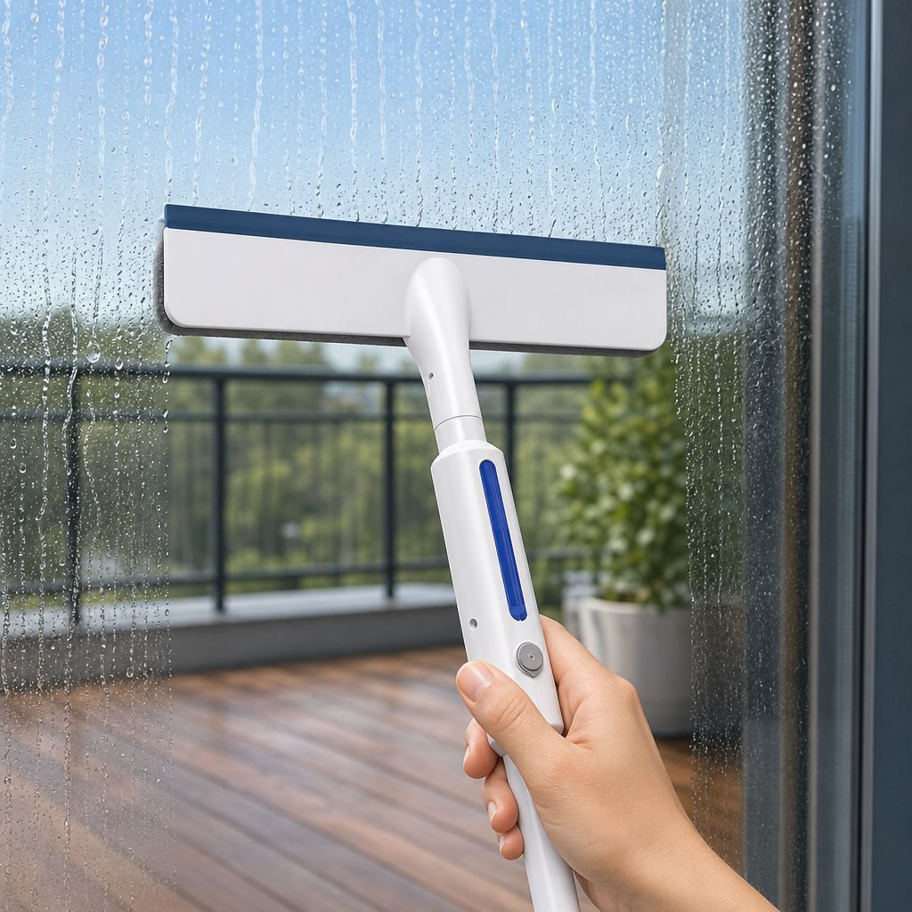 Fensterwischer mit integriertem Sprühkopf