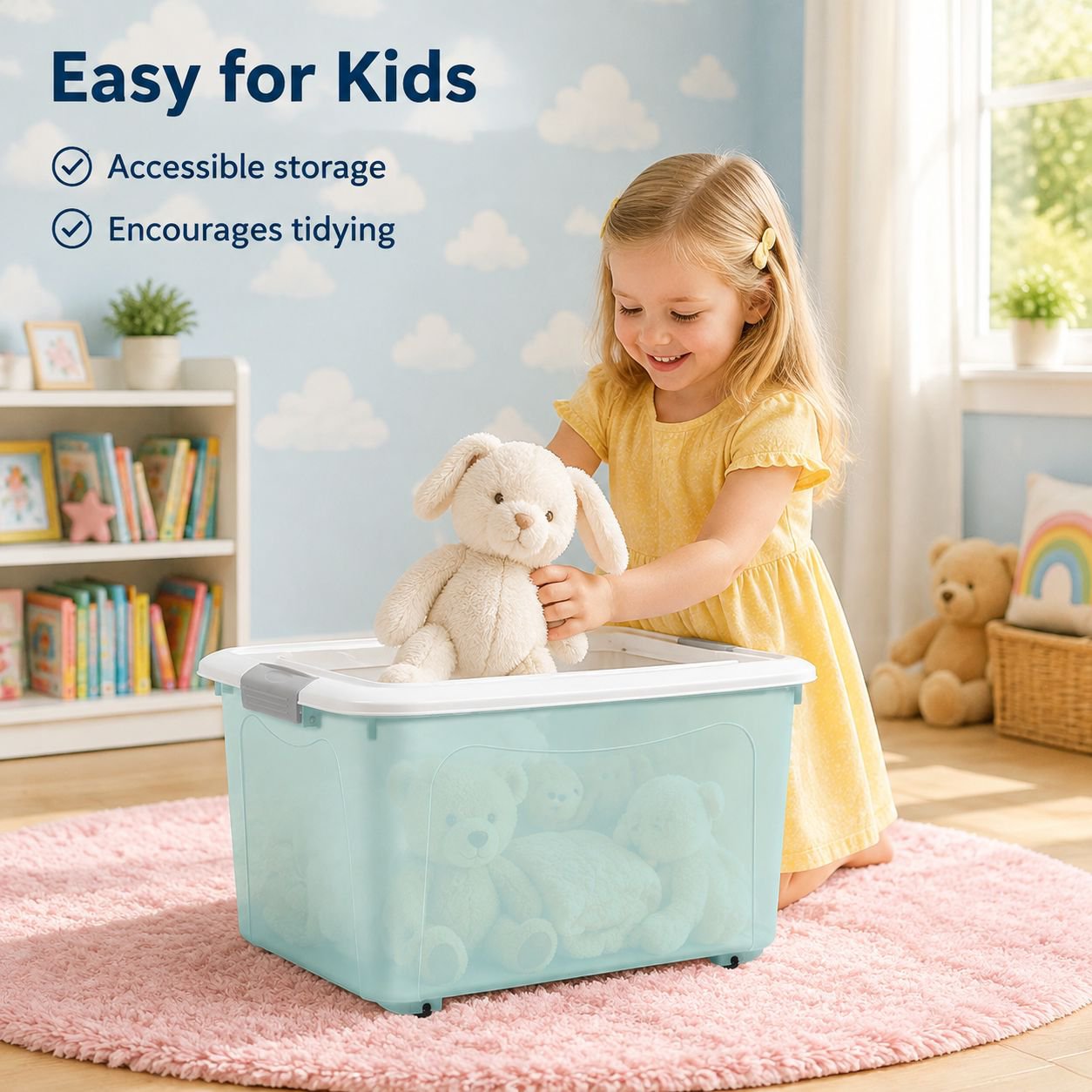 Extra Large Plastic Storage Box for Toys